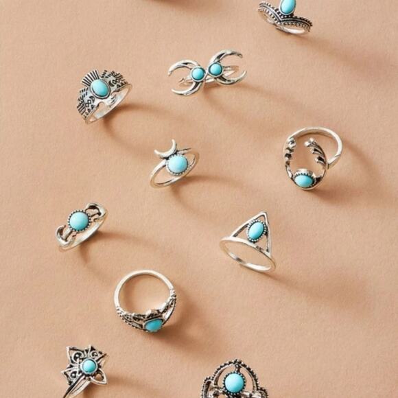 °Trinity° Silver Boho Ring Set - Picture 2 of 4